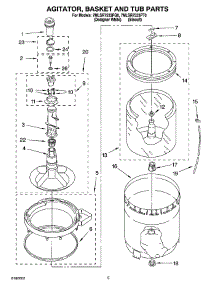 03 - Agitator, Basket And Tub Parts parts for Whirlpool Washer 7MLSR7533PT0 from AppliancePartsPros.com