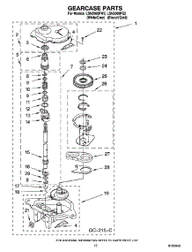 08 - Gearcase Parts parts for Whirlpool Washer LSN2000PG3 from AppliancePartsPros.com