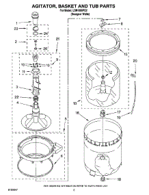 03 - Agitator, Basket And Tub Parts parts for Whirlpool Washer LSN1000PQ2 from AppliancePartsPros.com