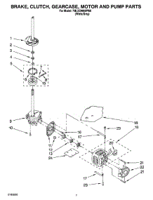 04 - Brake, Clutch, Gearcase, Motor And Pump Parts parts for Whirlpool Washer 7MLSC9900PW0 from AppliancePartsPros.com