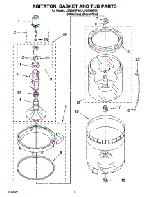 03 - Agitator, Basket And Tub Parts parts for Whirlpool Washer LSQ9660PW2 from AppliancePartsPros.com