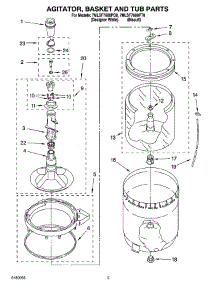 03 - Agitator, Basket And Tub Parts parts for Whirlpool Washer 7MLSF7600PQ0 from AppliancePartsPros.com