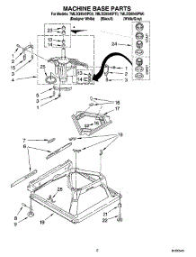05 - Machine Base Parts parts for Whirlpool Washer 7MLSQ8545PW0 from AppliancePartsPros.com