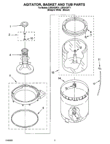03 - Agitator, Basket And Tub Parts parts for Whirlpool Washer LBR5432PT1 from AppliancePartsPros.com