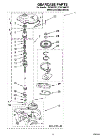 08 - Gearcase Parts parts for Whirlpool Washer LSN2000PG2 from AppliancePartsPros.com