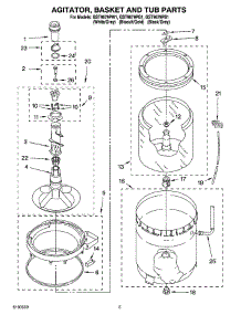03 - Agitator, Basket And Tub Parts parts for Whirlpool Washer GST9679PB1 from AppliancePartsPros.com