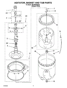03 - Agitator, Basket And Tub Parts parts for Whirlpool Washer 7MLSR9500PQ0 from AppliancePartsPros.com