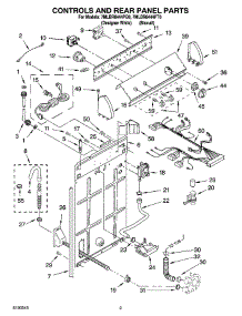 02 - Controls And Rear Panel Parts parts for Whirlpool Washer 7MLBR8444PQ0 from AppliancePartsPros.com
