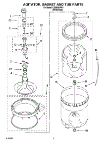 03 - Agitator, Basket And Tub Parts parts for Whirlpool Washer LSB6500PW1 from AppliancePartsPros.com
