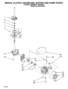 04 - Brake, Clutch, Gearcase, Motor And Pump Parts parts for Whirlpool Washer LSN3000PW1 from AppliancePartsPros.com