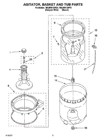 03 - Agitator, Basket And Tub Parts parts for Whirlpool Washer 7MLBR6103PT0 from AppliancePartsPros.com