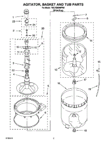 03 - Agitator, Basket And Tub Parts parts for Whirlpool Washer 7MLSQ8000PW0 from AppliancePartsPros.com