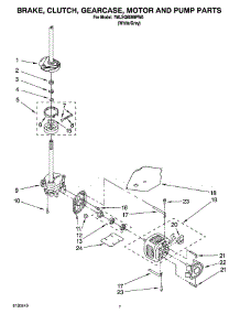 04 - Brake, Clutch, Gearcase, Motor And Pump Parts parts for Whirlpool Washer 7MLSQ8000PW0 from AppliancePartsPros.com