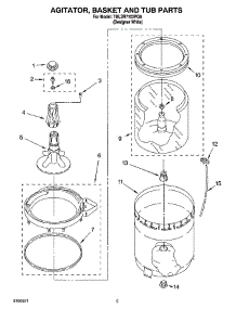 03 - Agitator, Basket And Tub Parts parts for Whirlpool Washer 7MLSR7103PQ0 from AppliancePartsPros.com