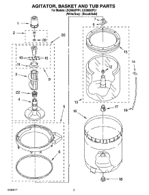 03 - Agitator, Basket And Tub Parts parts for Whirlpool Washer LSQ9650PG1 from AppliancePartsPros.com