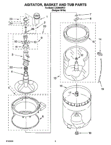 03 - Agitator, Basket And Tub Parts parts for Whirlpool Washer LSQ9030PQ1 from AppliancePartsPros.com