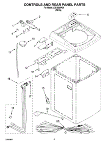02 - Controls And Rear Panel Parts parts for Whirlpool Washer LCE4332PQ0 from AppliancePartsPros.com
