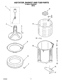 03 - Agitator, Basket And Tub Parts parts for Whirlpool Washer LCE4332PQ0 from AppliancePartsPros.com