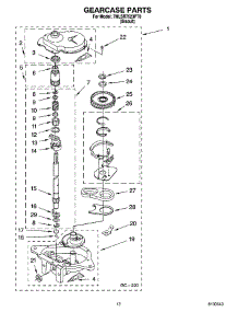 08 - Gearcase Parts parts for Whirlpool Washer 7MLSR7523PT0 from AppliancePartsPros.com