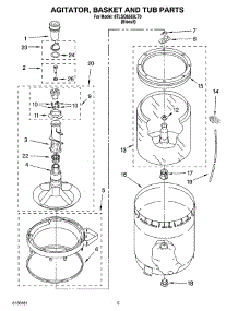 03 - Agitator, Basket And Tub Parts parts for Whirlpool Washer 8TLSQ8543LT0 from AppliancePartsPros.com