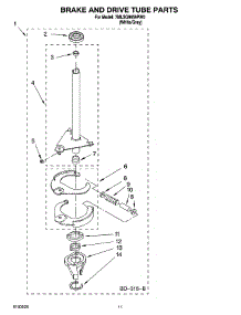 07 - Brake And Drive Tube Parts parts for Whirlpool Washer 7MLSQ9659PW0 from AppliancePartsPros.com