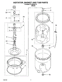 03 - Agitator, Basket And Tub Parts parts for Whirlpool Washer 8TLSQ8533LT0 from AppliancePartsPros.com