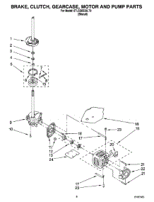 05 - Brake, Clutch, Gearcase, Motor And Pump Parts parts for Whirlpool Washer 8TLSQ8533LT0 from AppliancePartsPros.com