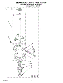 07 - Brake And Drive Tube Parts parts for Whirlpool Washer 7MLSR7232PT0 from AppliancePartsPros.com