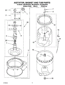 03 - Agitator, Basket And Tub Parts parts for Whirlpool Washer 7MLSQ8545PT0 from AppliancePartsPros.com