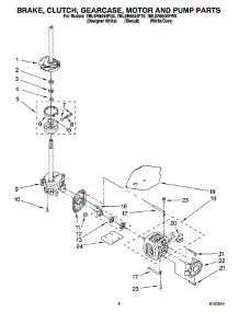 05 - Brake, Clutch, Gearcase, Motor And Pump Parts parts for Whirlpool Washer 7MLSR8534PT0 from AppliancePartsPros.com
