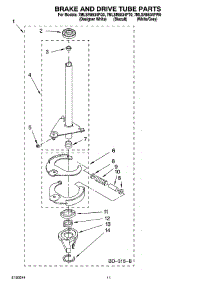 07 - Brake And Drive Tube Parts parts for Whirlpool Washer 7MLSR8534PT0 from AppliancePartsPros.com