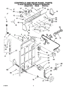 02 - Controls And Rear Panel Parts parts for Whirlpool Washer 7MLSR8534PW0 from AppliancePartsPros.com