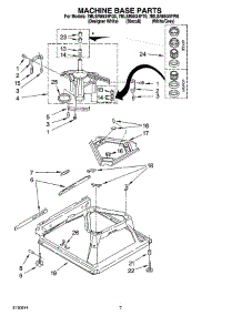 04 - Machine Base Parts parts for Whirlpool Washer 7MLSR8534PW0 from AppliancePartsPros.com