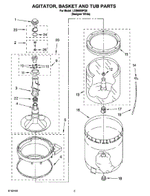 03 - Agitator, Basket And Tub Parts parts for Whirlpool Washer LSB6000PQ0 from AppliancePartsPros.com
