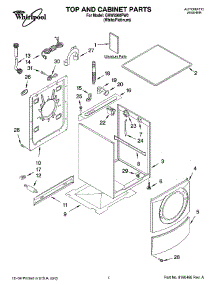 01 - Top And Cabinet Parts parts for Whirlpool Washer GHW9300PW0 from AppliancePartsPros.com