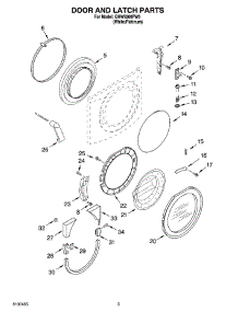 02 - Door And Latch Parts parts for Whirlpool Washer GHW9300PW0 from AppliancePartsPros.com
