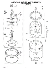 03 - Agitator, Basket And Tub Parts parts for Whirlpool Washer GSW9800PW0 from AppliancePartsPros.com