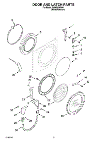 02 - Door And Latch Parts parts for Whirlpool Washer GHW9150PW0 from AppliancePartsPros.com