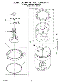 03 - Agitator, Basket And Tub Parts parts for Whirlpool Washer LBR5432PT0 from AppliancePartsPros.com