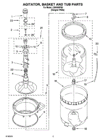 03 - Agitator, Basket And Tub Parts parts for Whirlpool Washer LSN1000PQ0 from AppliancePartsPros.com