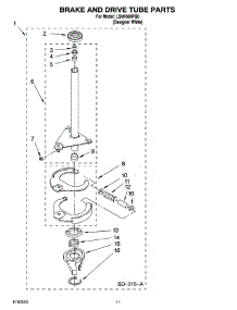 07 - Brake And Drive Tube Parts parts for Whirlpool Washer LSN1000PQ0 from AppliancePartsPros.com