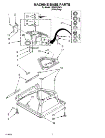 04 - Machine Base Parts parts for Whirlpool Washer LSB6300PW0 from AppliancePartsPros.com