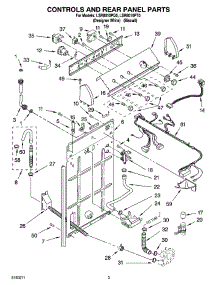 02 - Controls And Rear Panel Parts parts for Whirlpool Washer LSR8010PT0 from AppliancePartsPros.com