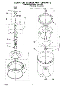 03 - Agitator, Basket And Tub Parts parts for Whirlpool Washer LSQ9010PG0 from AppliancePartsPros.com