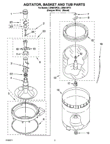 03 - Agitator, Basket And Tub Parts parts for Whirlpool Washer LSR8010PT0 from AppliancePartsPros.com