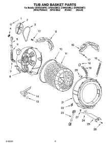 05 - Tub And Basket Parts parts for Whirlpool Washer GHW9250MW2 from AppliancePartsPros.com