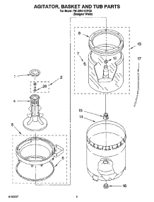 03 - Agitator, Basket And Tub Parts parts for Whirlpool Washer 7MLBR4121PQ0 from AppliancePartsPros.com