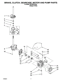 04 - Brake, Clutch, Gearcase, Motor And Pump Parts parts for Whirlpool Washer 3RLBR8543JQ2 from AppliancePartsPros.com