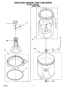 03 - Agitator, Basket And Tub Parts parts for Whirlpool Washer LXR6432JQ3 from AppliancePartsPros.com