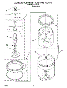 03 - Agitator, Basket And Tub Parts parts for Whirlpool Washer LSR6334LQ1 from AppliancePartsPros.com